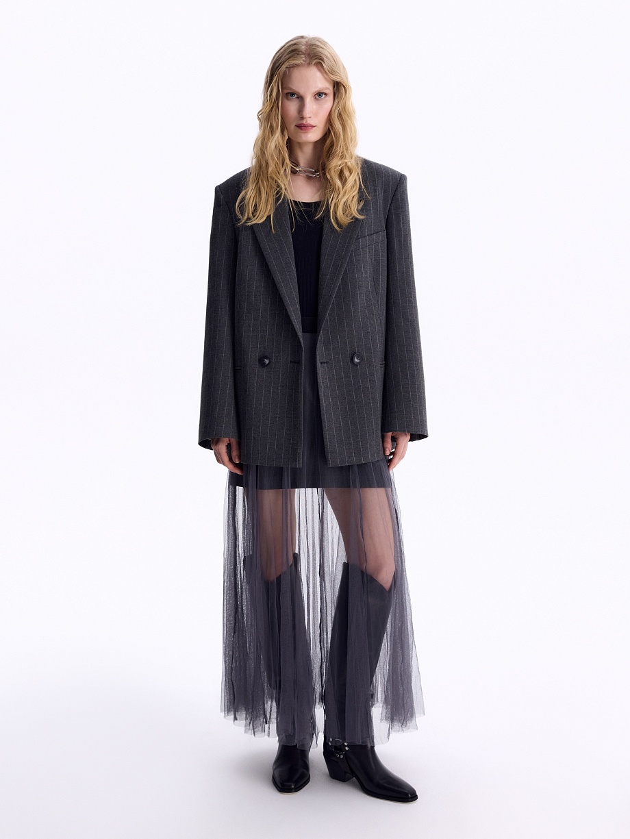 Жакет из костюмной ткани