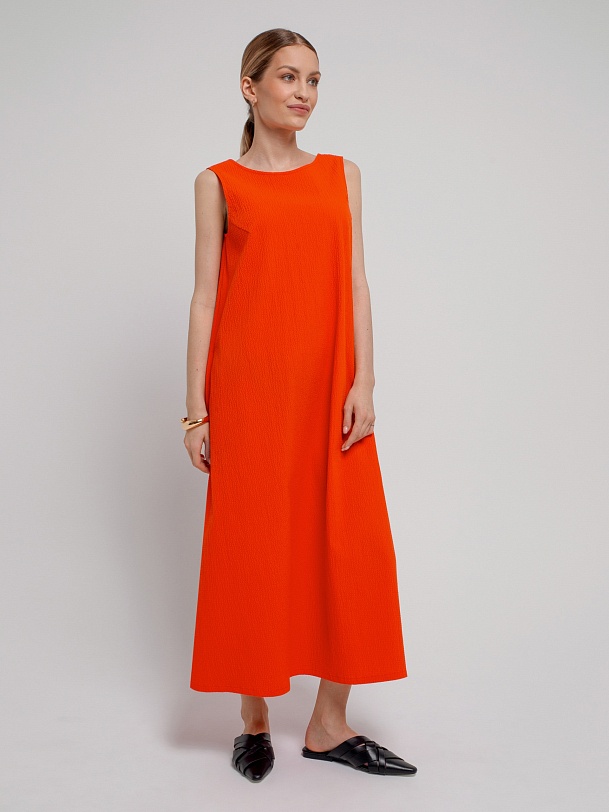 Свободное летнее платье из хлопка