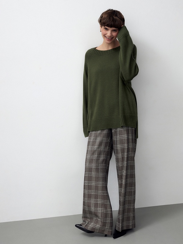 Свободный джемпер из вязаного трикотажа