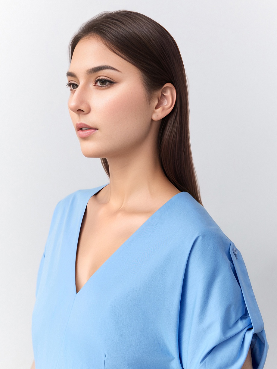 Приталенное платье из хлопковой ткани