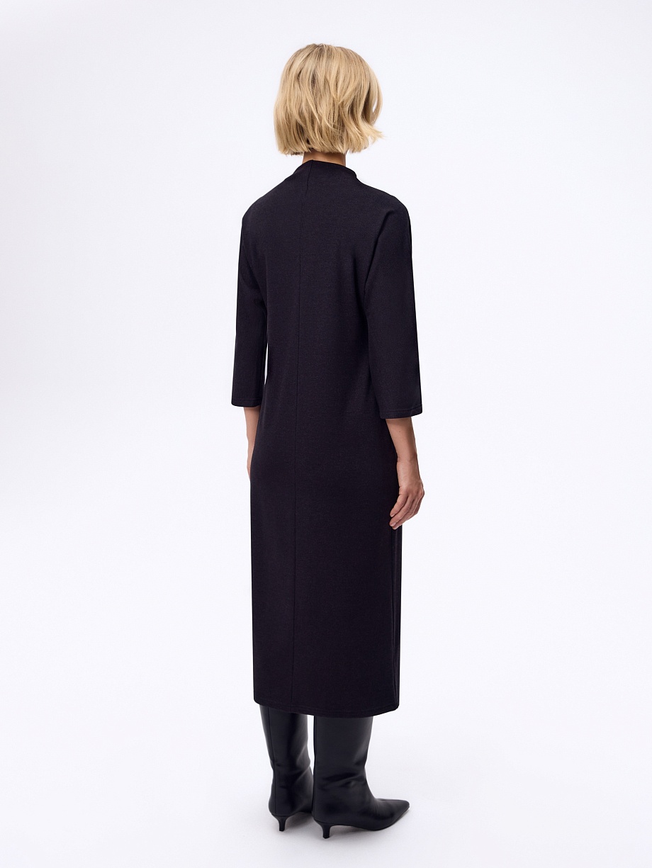 Платье миди из вискозного трикотажа