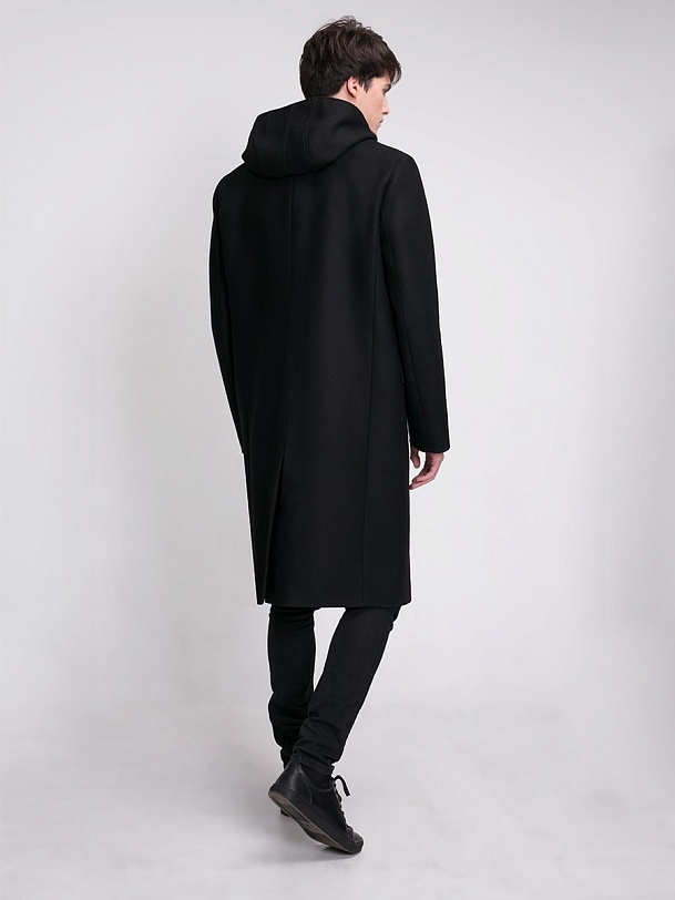 Пальто мужское с капюшоном