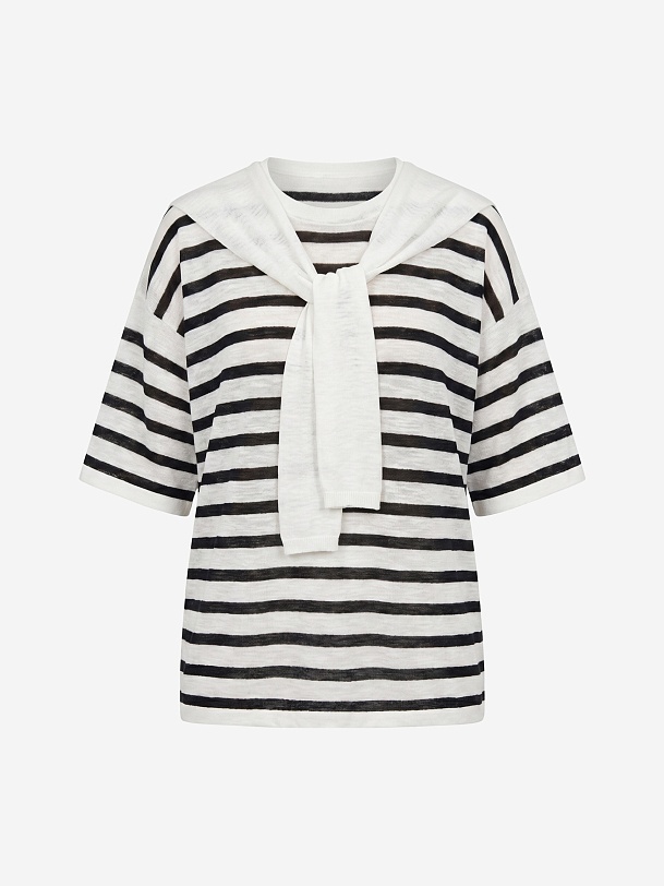 Джемпер из вискозы с воротником гюйс