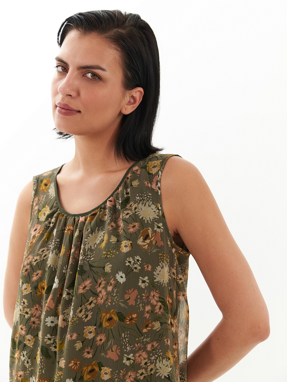 Блуза без рукавов