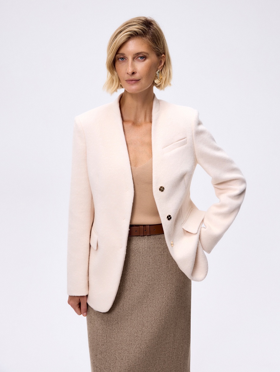 Жакет из премиальной шерстяной ткани с альпака