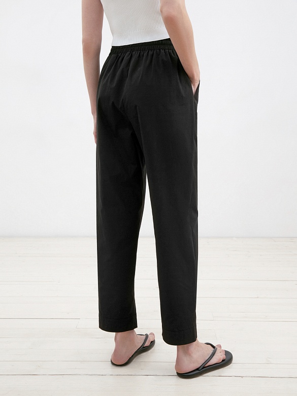 Укороченные женские брюки на резинке POMPA арт.4119180cl0499