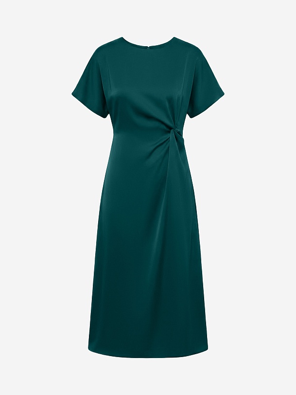 Платье миди из атласа