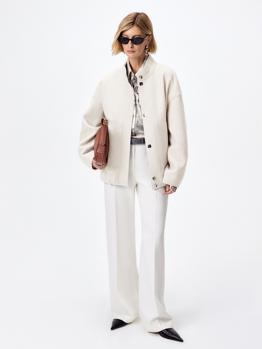 Бомбер из вареной шерсти с мембраной