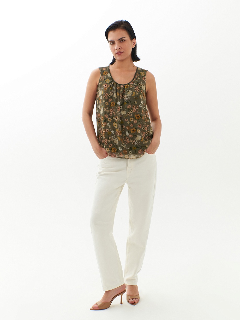 Блуза без рукавов