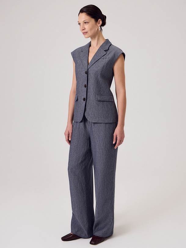 Брюки из премиального 100% льна