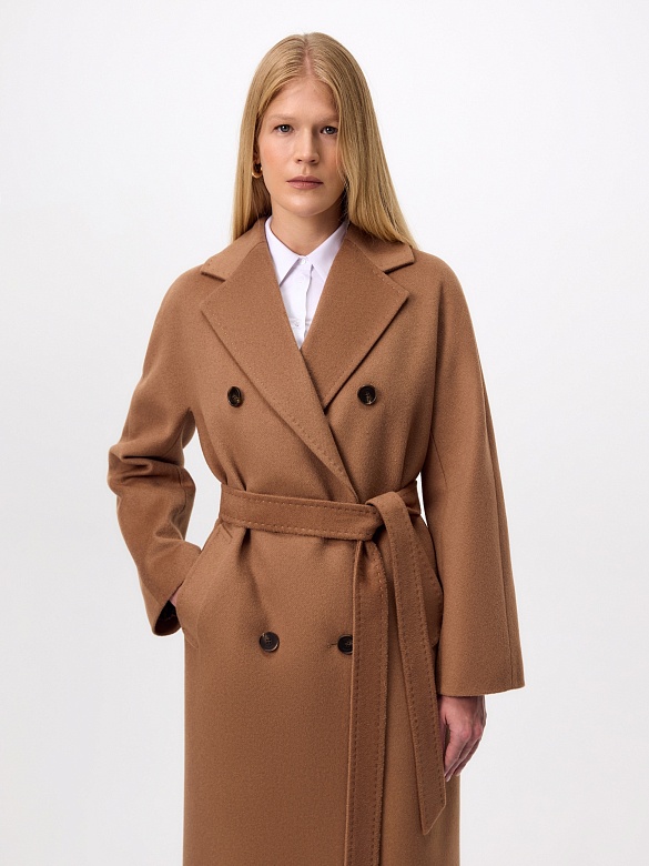 Пальто из шерсти с мембраной и утеплённой спинкой POMPA арт.1015974p90007