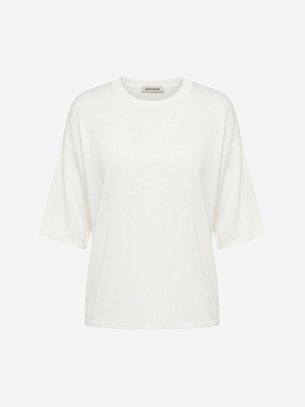 Джемпер из тенселя и шелка