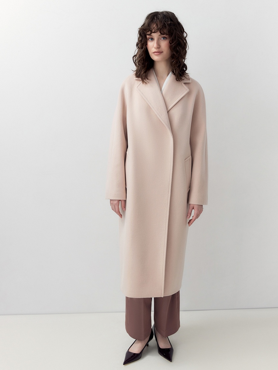 Демисезонное пальто из 100% шерсти с мембраной