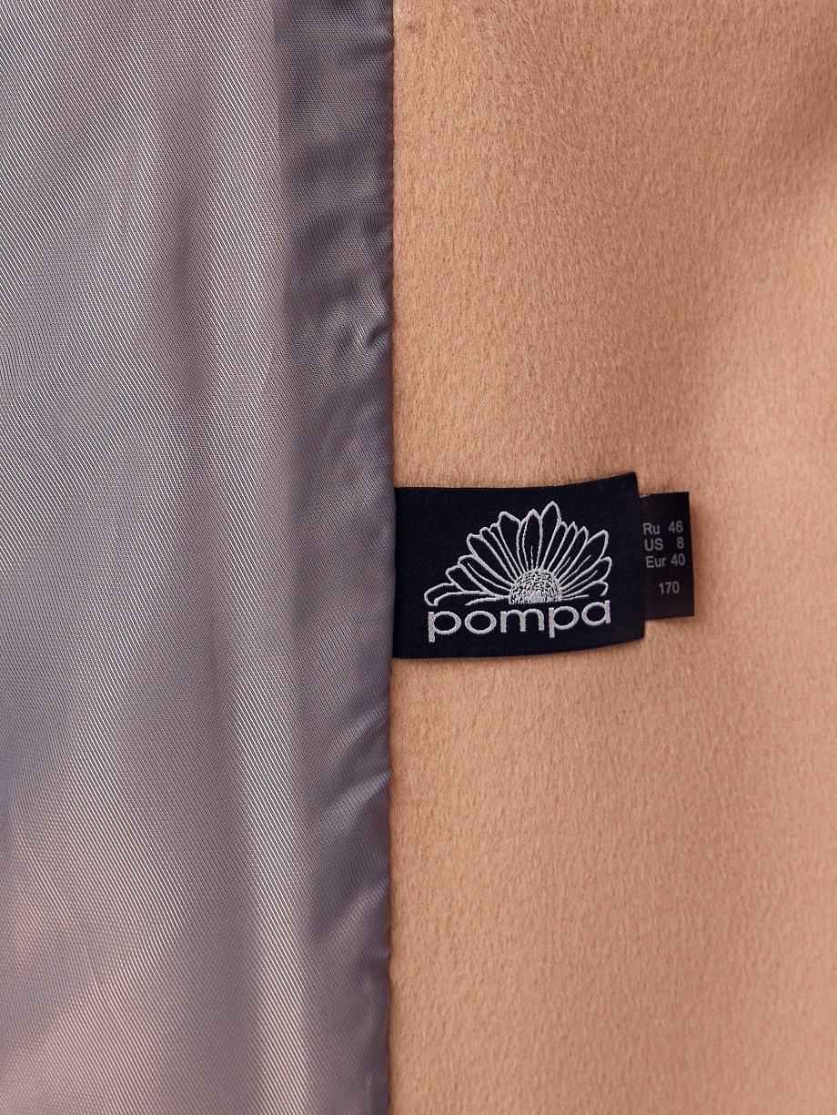 Двубортное пальто из шерсти с мембраной