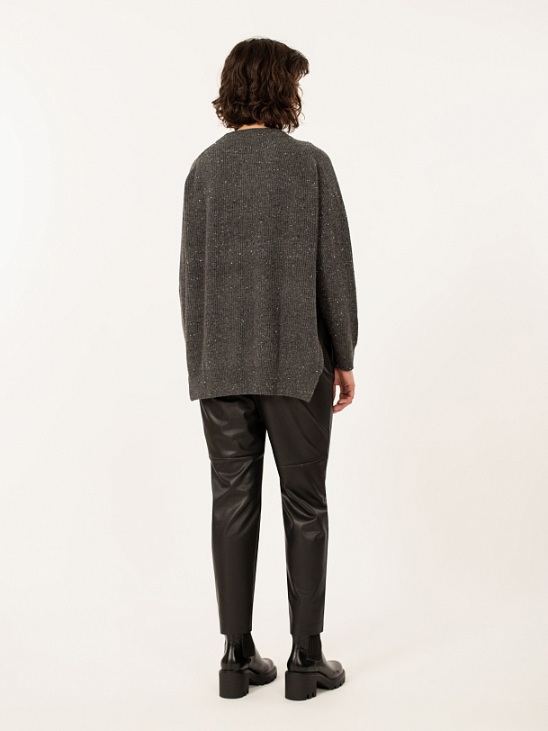 Джемпер оверсайз серый