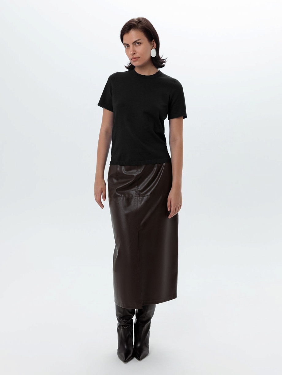 Вязаный джемпер с коротким рукавом