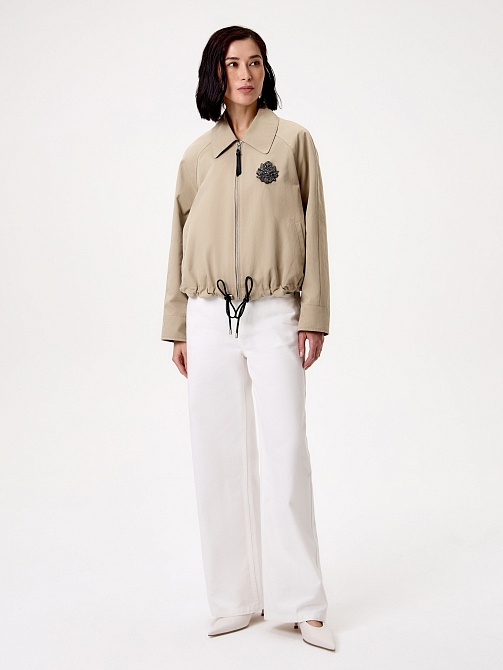 Куртка из премиального хлопка с водоотталкивающим покрытием