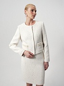 Укороченный жакет из твида с пайетками POMPA арт.2100423mc0190