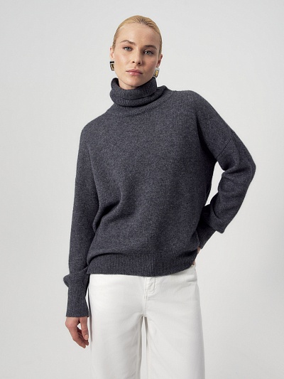 Cвитер оверсайз из 100% кашемира POMPA