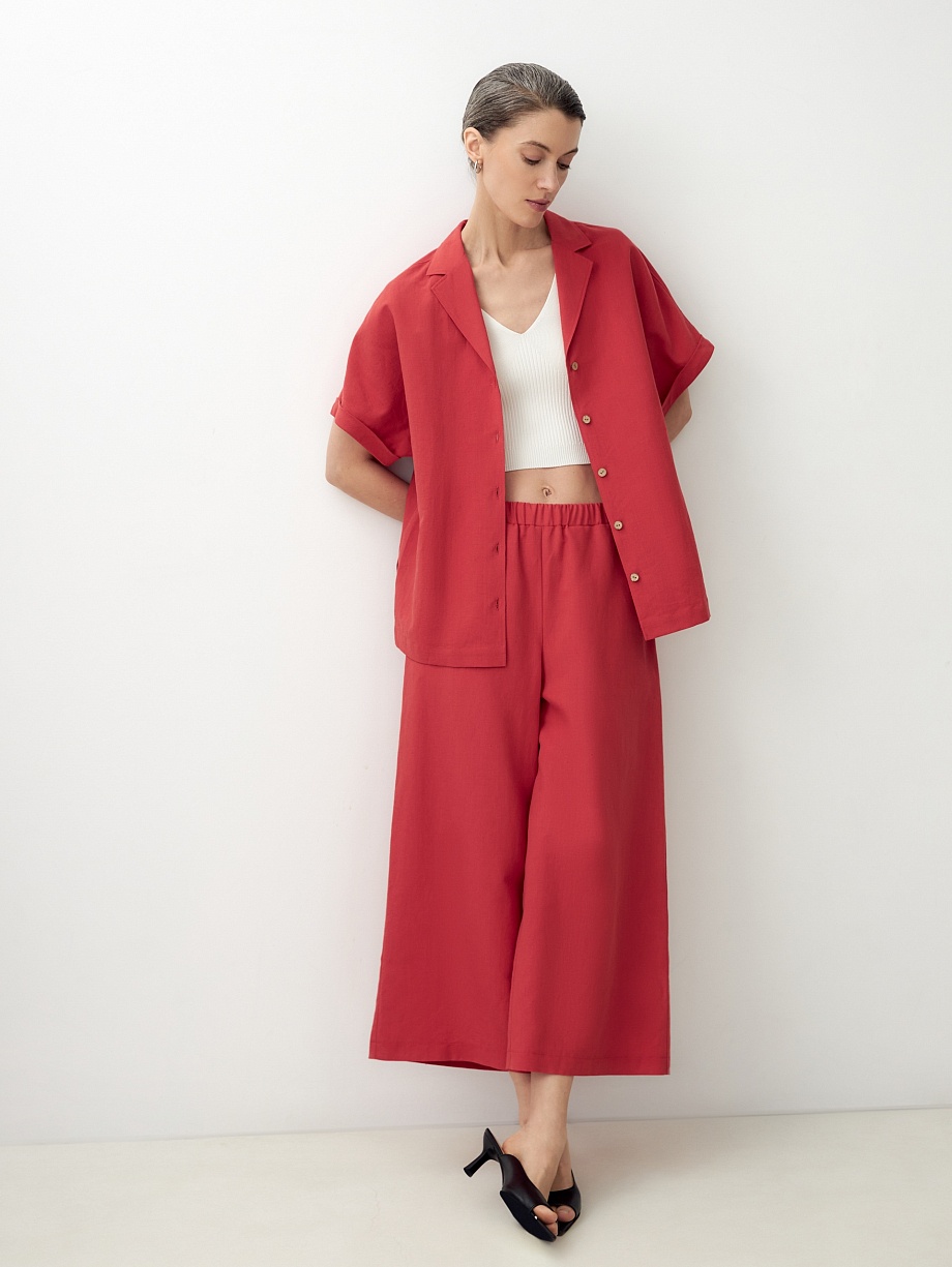 Летние брюки из льна и хлопка