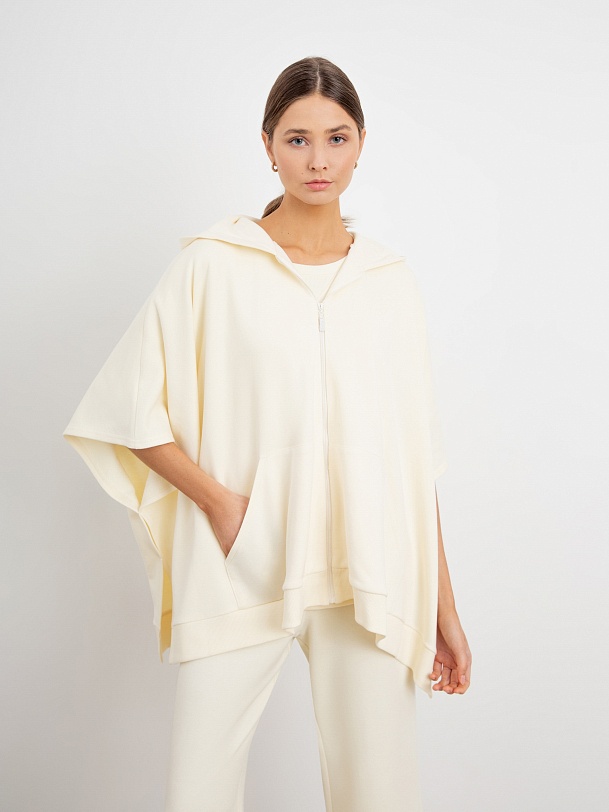 Толстовка-пончо женская с капюшоном