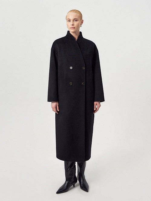 Пальто из шерсти с мембраной и утеплённой спинкой POMPA