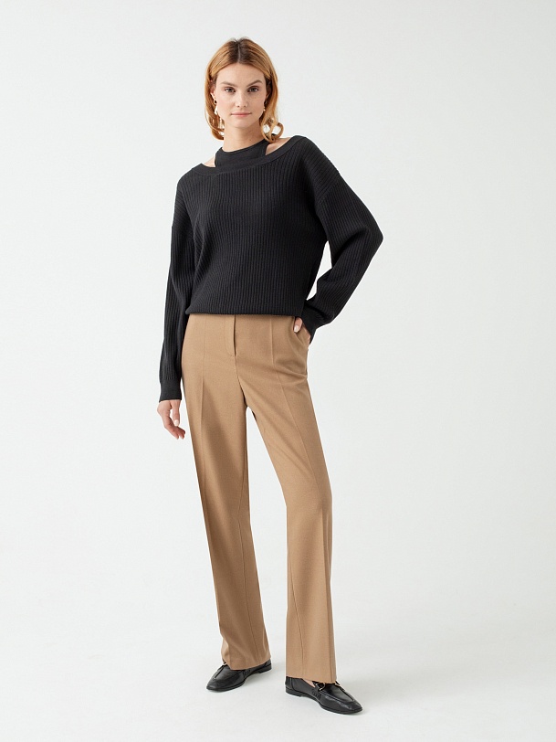 Джемпер женский из фактурного трикотажа