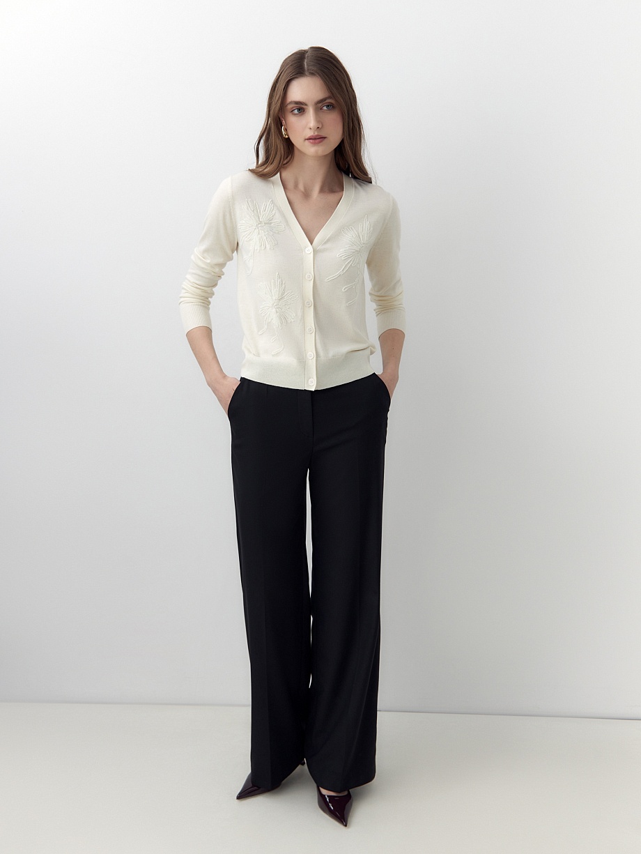 Кардиган из вискозной пряжи и хлопка