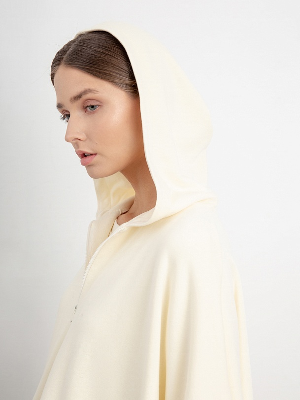 Толстовка-пончо женская с капюшоном