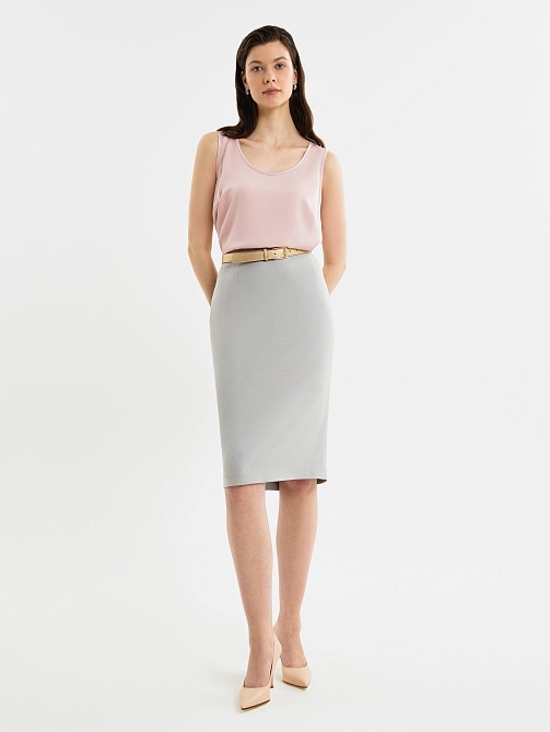 Юбка-карандаш из костюмной ткани POMPA