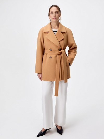 Классическое полупальто из премиальной шерсти с мембраной POMPA