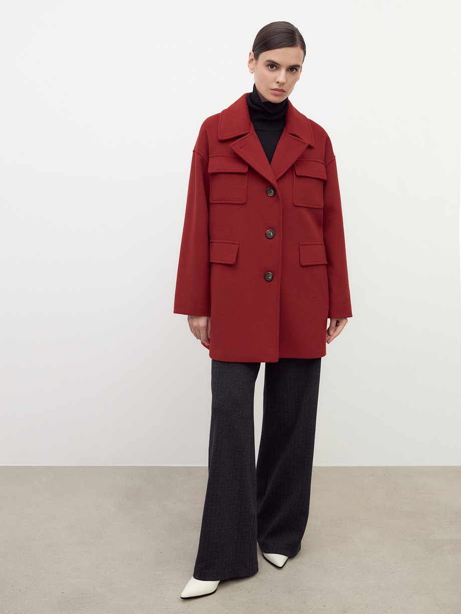 Шерстяное полупальто с мембраной