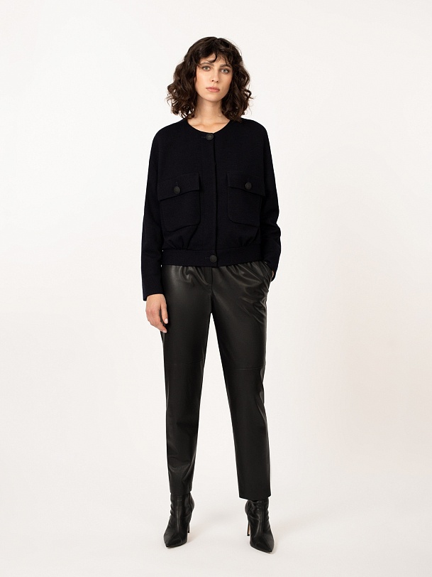Жакет с накладными карманами