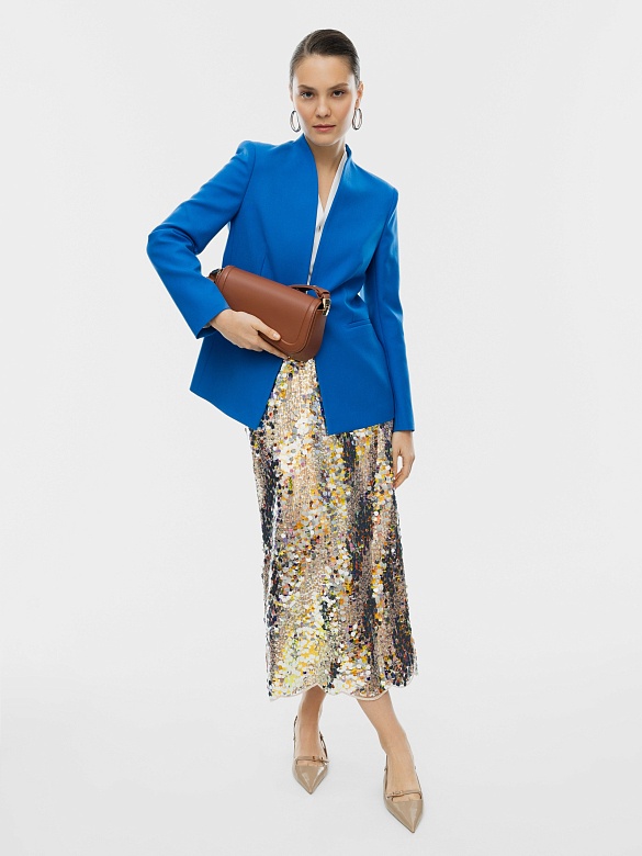 Приталенный жакет из костюмной ткани  POMPA арт.1100640be0265