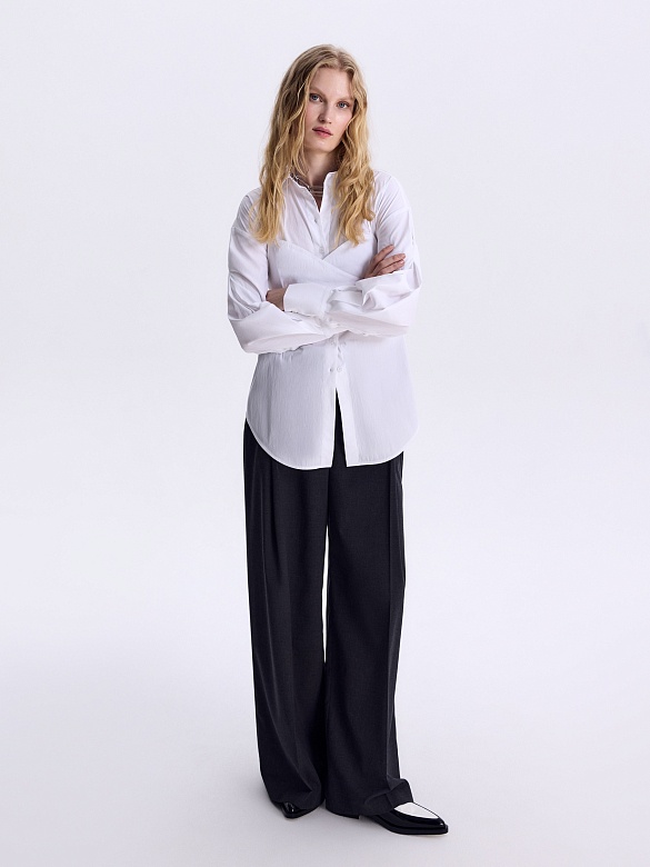 Брюки из костюмной ткани POMPA арт.7111090ab0391