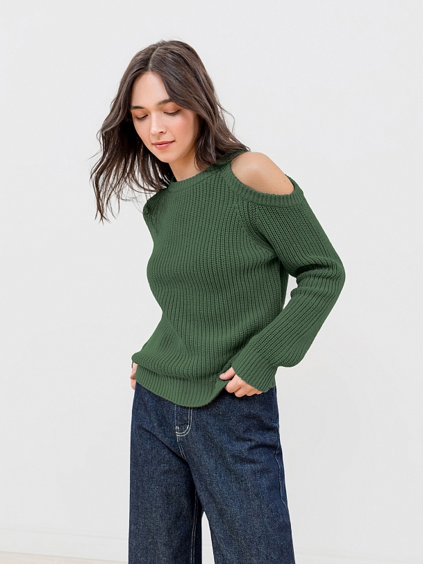 Джемпер с открытым плечом