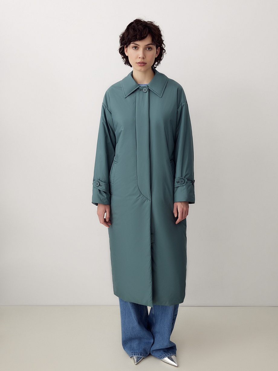 Пальто-тренч со съёмным капюшоном