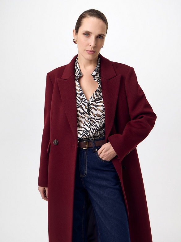 Пальто из шерсти с мембраной и утеплённой спинкой POMPA арт.1015935p90012