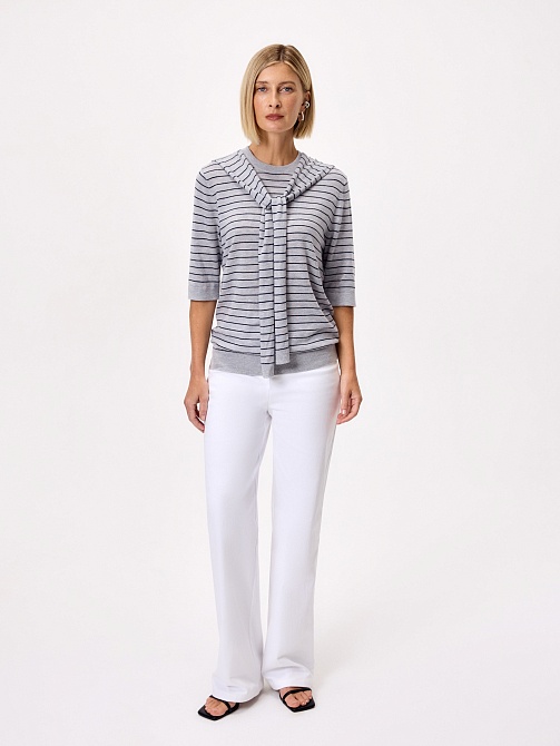 Вязаный джемпер с воротником гюйс