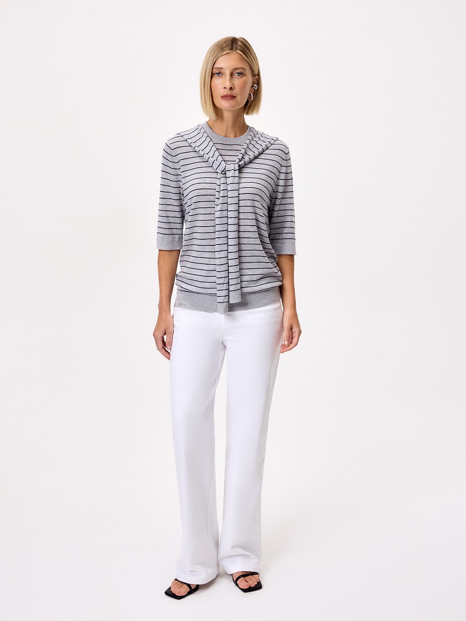 Вязаный джемпер с воротником гюйс