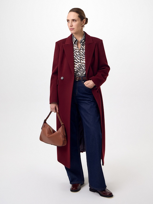 Пальто из шерсти с мембраной и утеплённой спинкой POMPA арт.1015935p90012