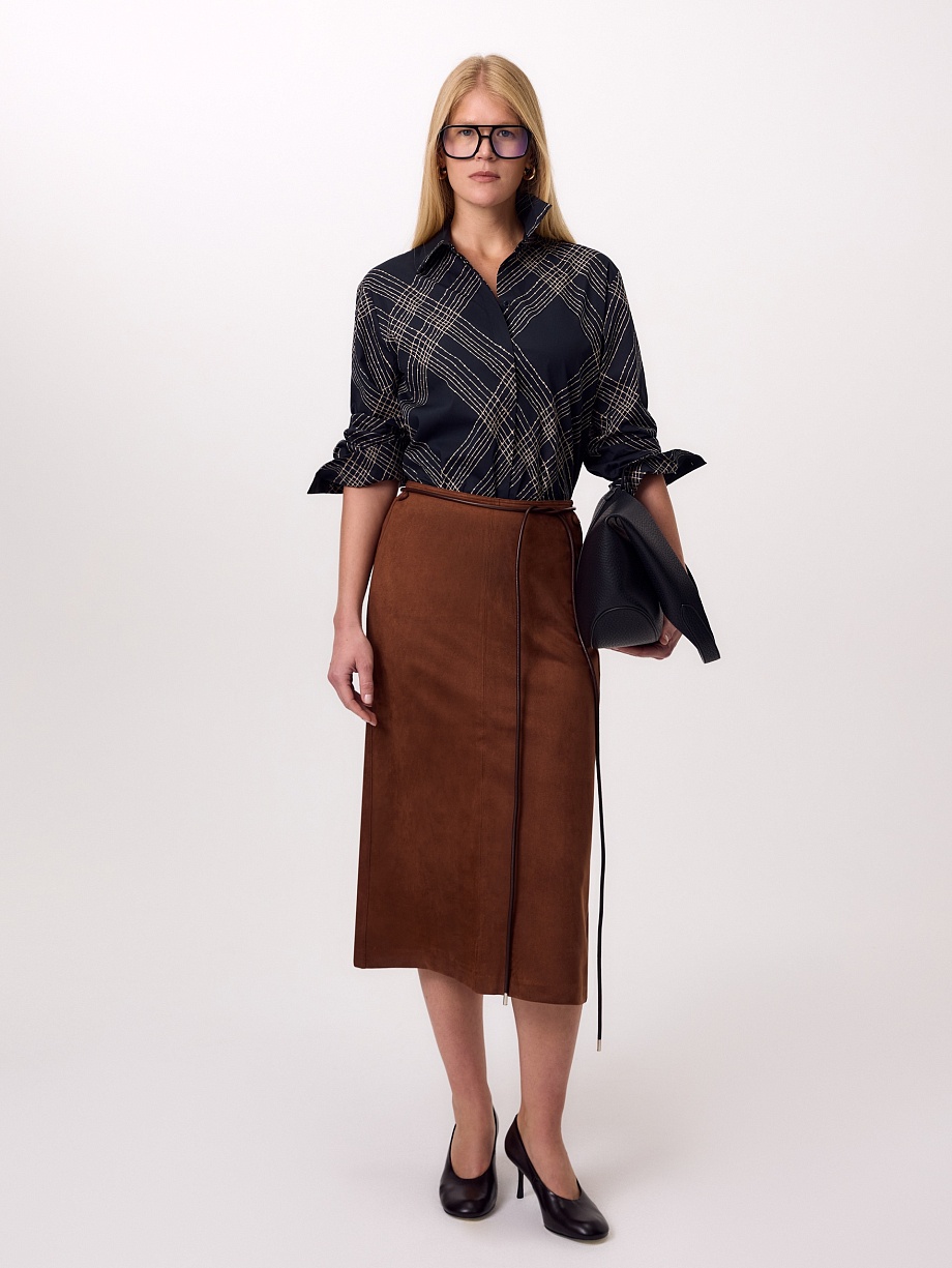 Юбка из экозамши