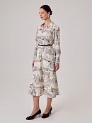 Платье из 100% тенселя с петербургским принтом POMPA арт.3138291se0790