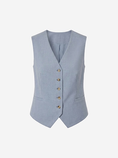 Жилет из костюмной ткани POMPA