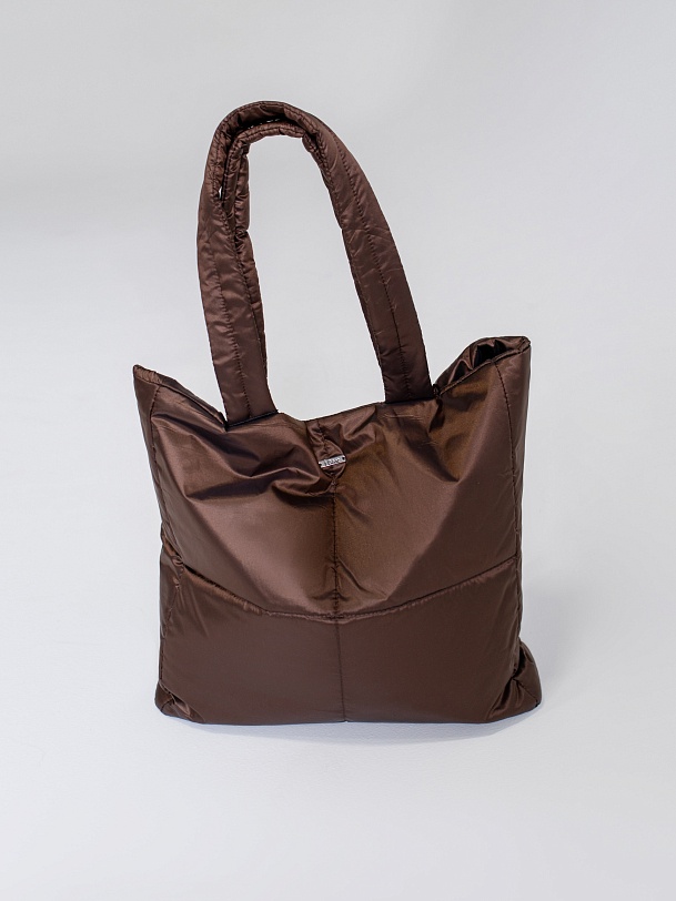 Сумка-шоппер шоколадного цвета