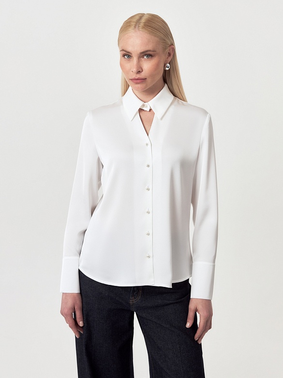 Блуза из атласа POMPA арт.3142880se0401