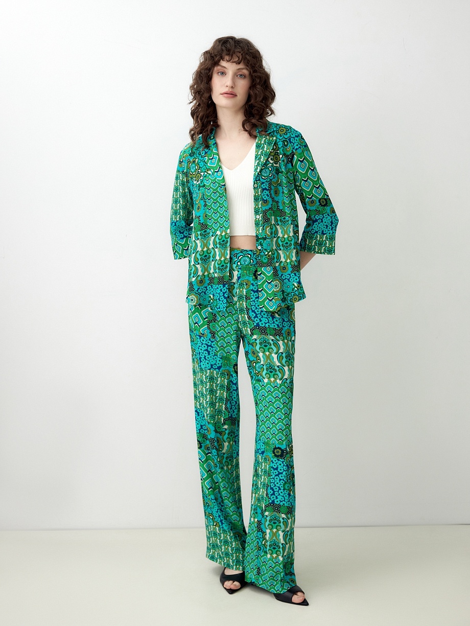 Летняя блуза из вискозы на пуговицах