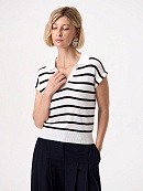 Джемпер-поло из вискозы и шелка POMPA арт.3218110kn2898