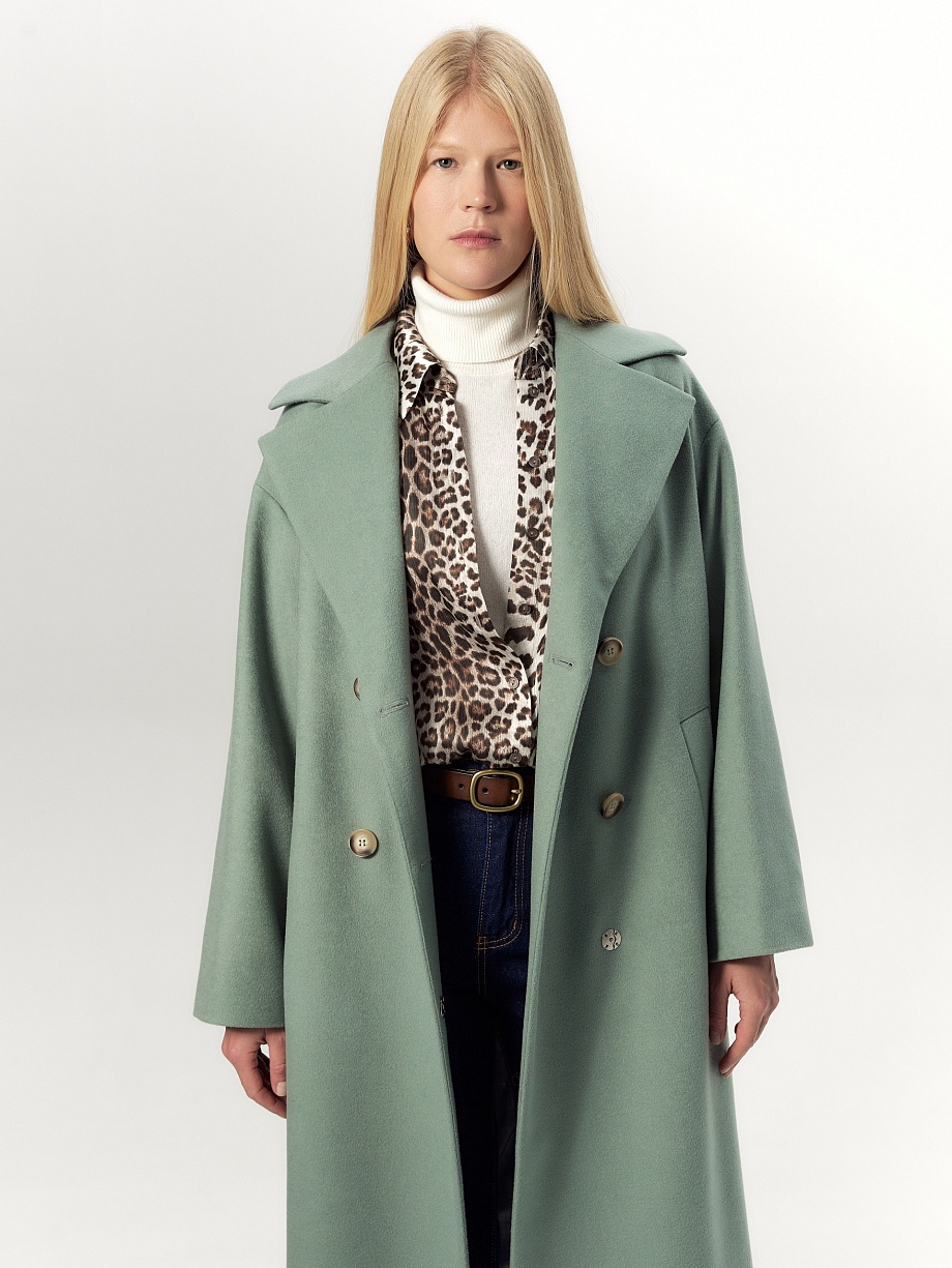 Шерстяное пальто с мембраной