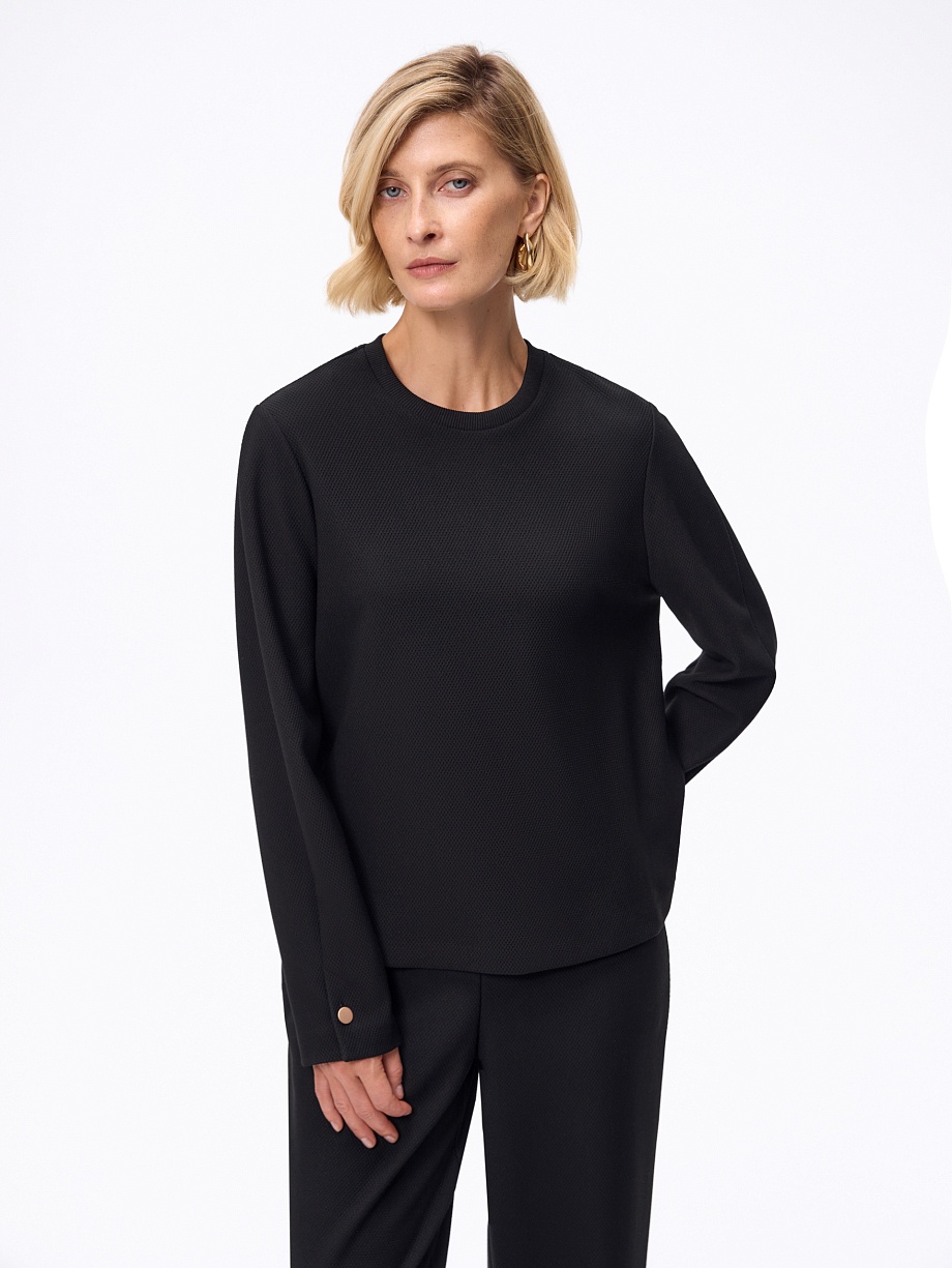 Джемпер из фактурного трикотажа